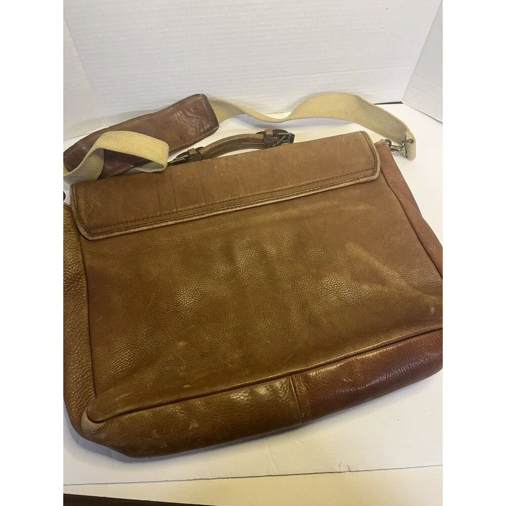 Vintage Georgetown Italy Messenger Bag Laptop Briefcase Leather Boho Emo Hipster